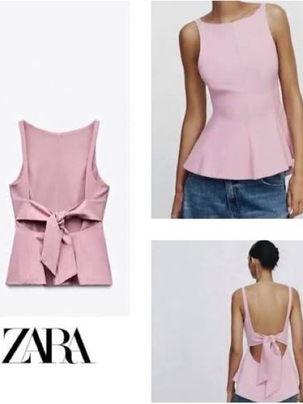 Women’s dusty pink peplum top